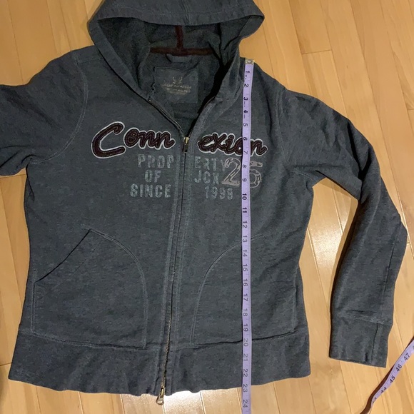 EUC Jacob Connexion Full Zip Grey Hoodie - size XL - Picture 8 of 16